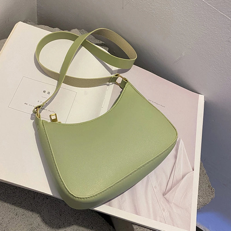 Bolsa Feminina Retrô de Couro PU – Estilo Casual e Elegante