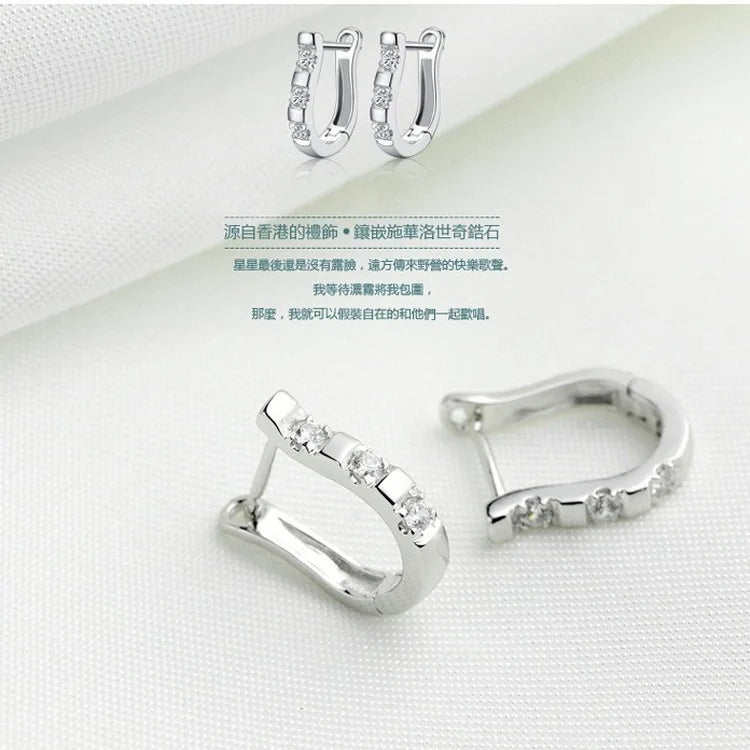 Brincos Argola em Prata 925 com Zircônia – Presente Elegante para Ela