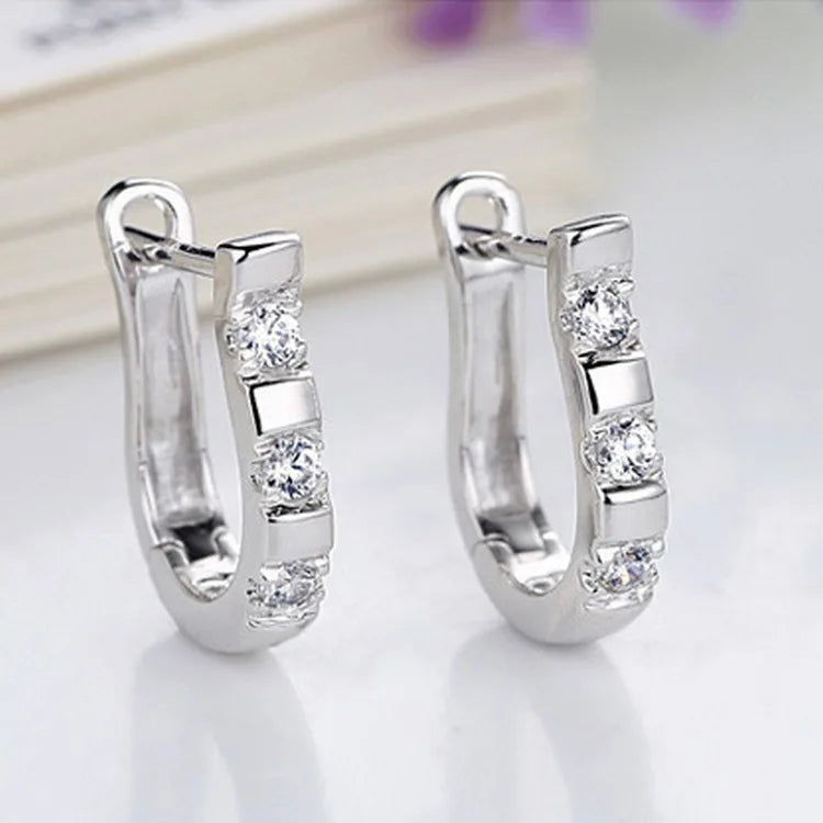 Brincos Argola em Prata 925 com Zircônia – Presente Elegante para Ela