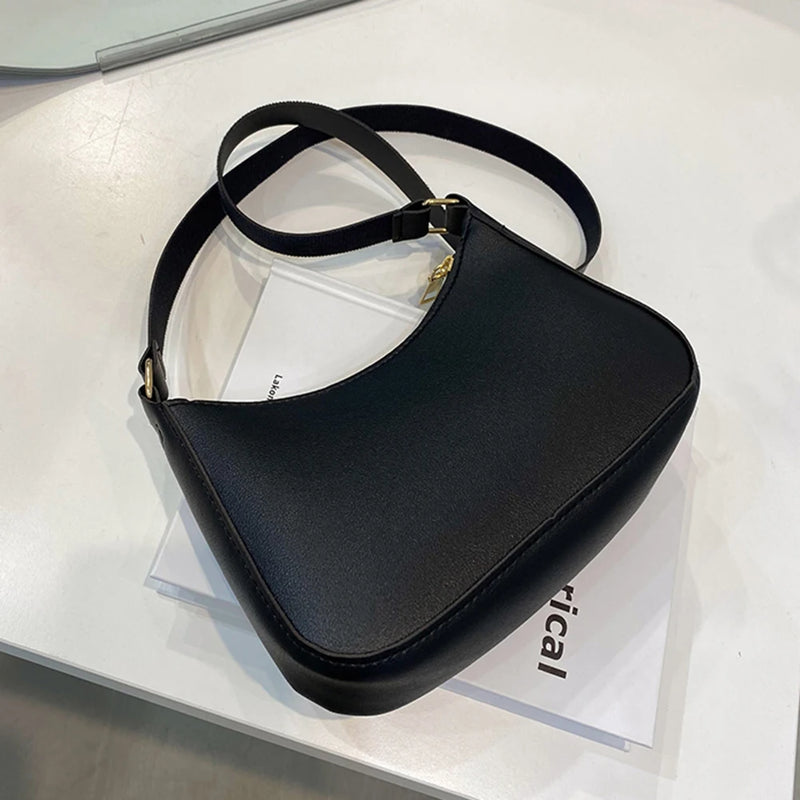 Bolsa Feminina Retrô de Couro PU – Estilo Casual e Elegante