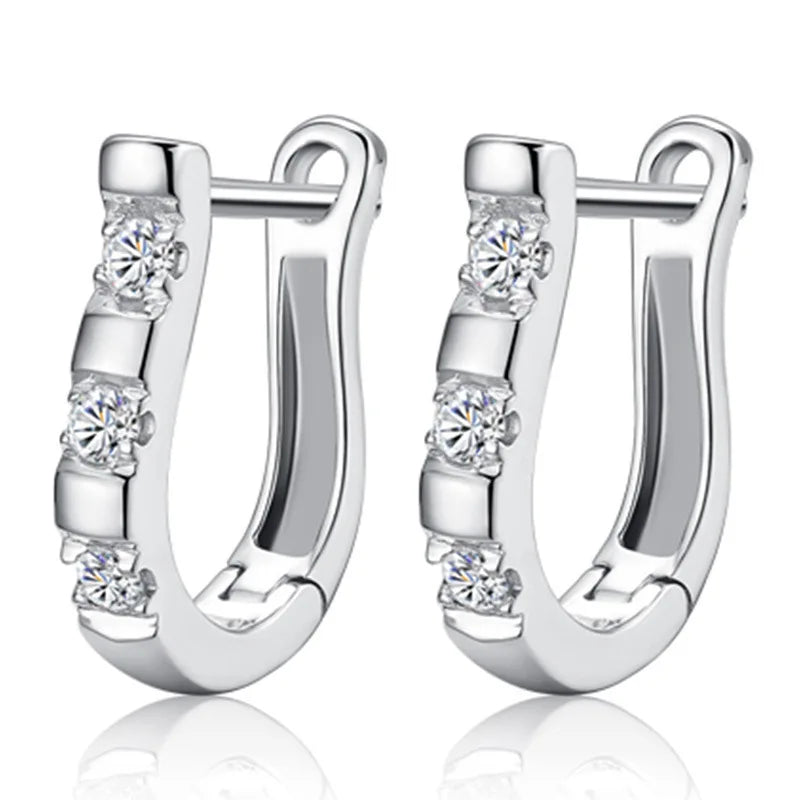 Brincos Argola em Prata 925 com Zircônia – Presente Elegante para Ela
