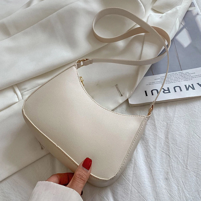 Bolsa Feminina Retrô de Couro PU – Estilo Casual e Elegante