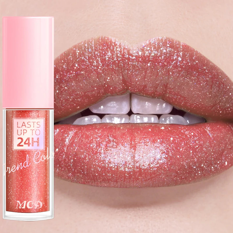 Gloss Labial Glitter 18 Cores - Longa Duração, à Prova d'Água, Hidratante e Multifuncional