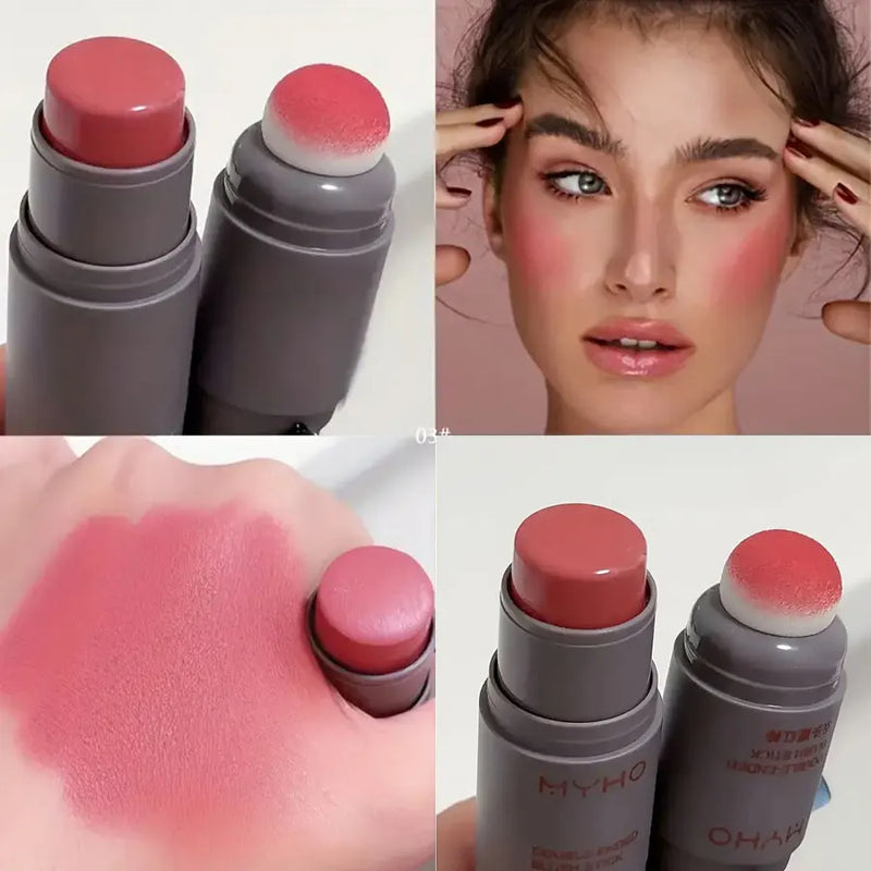 Blush Bastão Duo Cremoso: Cor Natural e Matte de Longa Duração