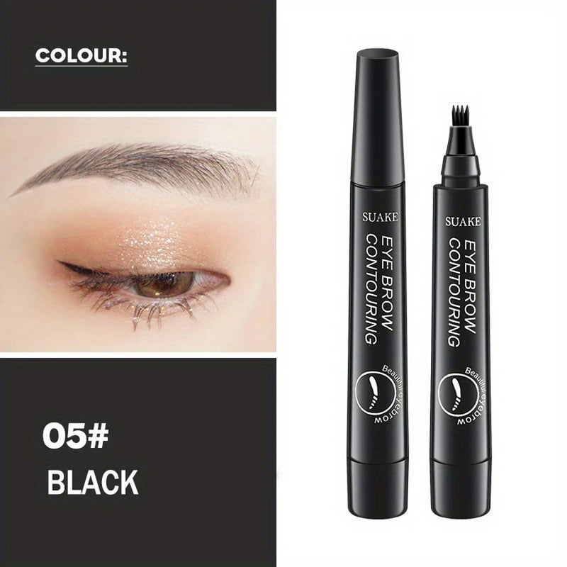 Caneta para Sobrancelha à Prova d'Água, Lápis Microblading, Maquiagem Natural para Sobrancelhas (5 Cores)