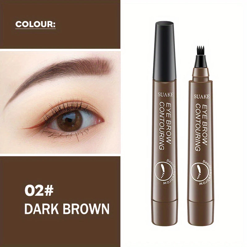 Caneta para Sobrancelha à Prova d'Água, Lápis Microblading, Maquiagem Natural para Sobrancelhas (5 Cores)