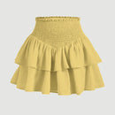 Saias Femininas Mia Muse – Mini Saia Preppy Cintura Alta, Camadas Elegantes para Todas as Estações