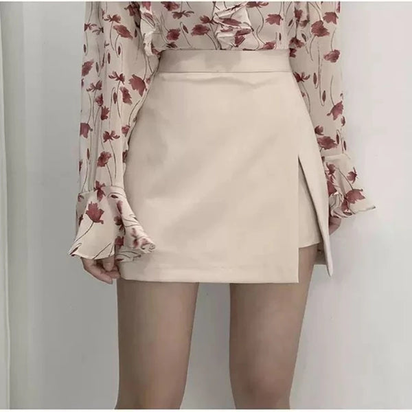 Mini Saia Feminina Cintura Alta Elegante