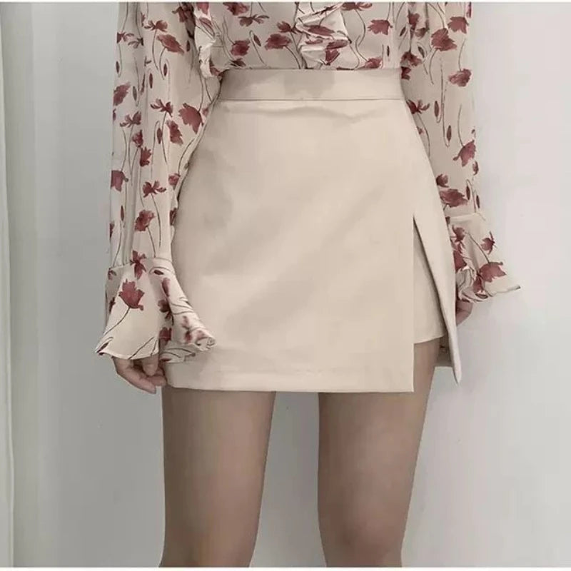 Mini Saia Feminina Cintura Alta Elegante