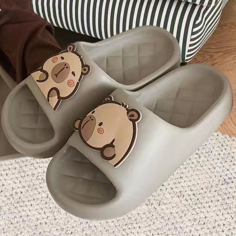 Chinelo Feminino de Capivara - Solado Grosso, Confortável para Praia e Casa