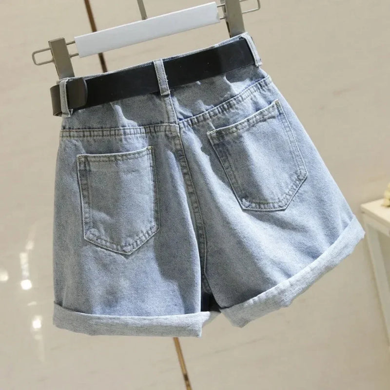 Short Jeans Cintura Alta Casual de Verão