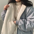 Casaco Feminino Outono/Inverno: Parka Forrada com Capuz, Estilo Coreano, Confortável e Elegante