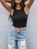 Regata Canelada Feminina – Verão Casual, Fitness, Sexy e Ombro a Ombro