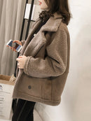 Sobretudo Feminino Elegante – Moda Coreana de Inverno com Estilo Street