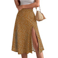 Saia Elegante Estampada Feminina – com Fenda, Midi, Perfeita para o Verão