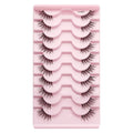 Cílios Postiços – Estilo Cat Eye, Natural, 5-10 Pares