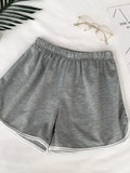 Shorts Esportivos Listrados Femininos, Cintura Alta, Soltos e Estilosos para o Verão