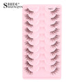 Cílios Postiços – Estilo Cat Eye, Natural, 5-10 Pares