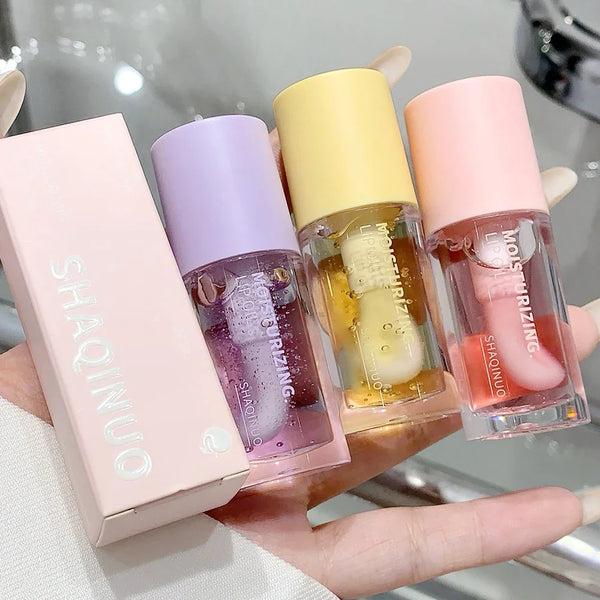 Gloss Labial Hidratante Transparente Frutado - Efeito Espelhado e Volumizador