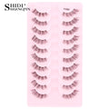 Cílios Postiços – Estilo Cat Eye, Natural, 5-10 Pares