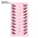 Cílios Postiços – Estilo Cat Eye, Natural, 5-10 Pares