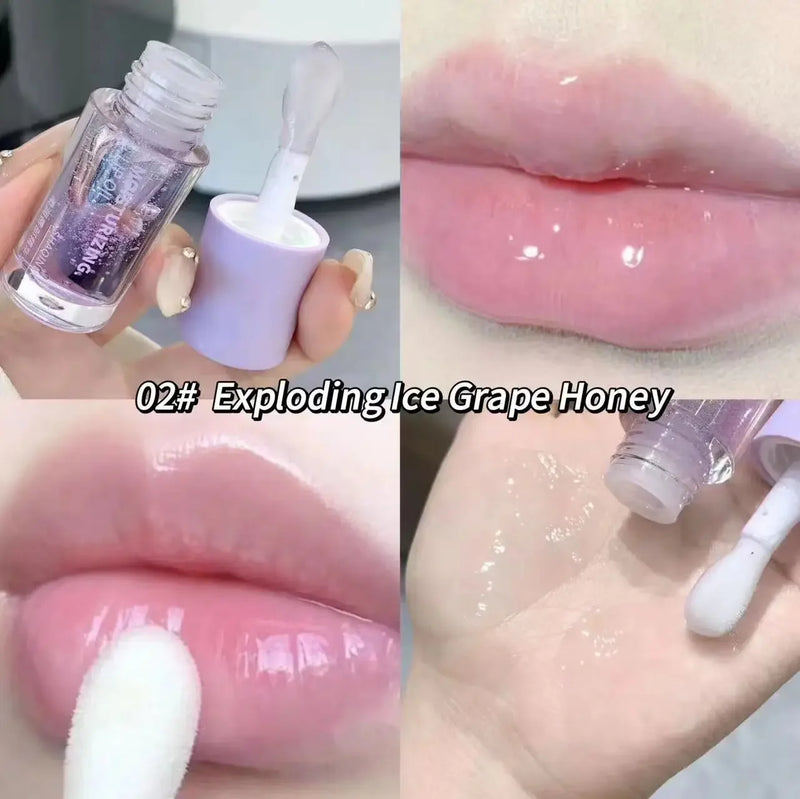 Gloss Labial Hidratante Transparente Frutado - Efeito Espelhado e Volumizador