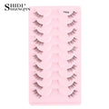 Cílios Postiços – Estilo Cat Eye, Natural, 5-10 Pares