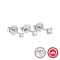 Brincos de Prata 925 com Moissanita D 0.5-1.2ct – Brilho Elegante para Mulheres