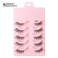 Cílios Postiços – Estilo Cat Eye, Natural, 5-10 Pares