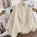 Blazer Feminino Elegante - Outono/Primavera, Manga Longa, com Cinto