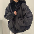 Casaco Feminino Outono/Inverno: Parka Forrada com Capuz, Estilo Coreano, Confortável e Elegante