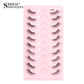 Cílios Postiços – Estilo Cat Eye, Natural, 5-10 Pares