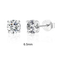 Brincos de Prata 925 com Moissanita D 0.5-1.2ct – Brilho Elegante para Mulheres