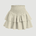 Saias Femininas Mia Muse – Mini Saia Preppy Cintura Alta, Camadas Elegantes para Todas as Estações