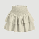 Saias Femininas Mia Muse – Mini Saia Preppy Cintura Alta, Camadas Elegantes para Todas as Estações