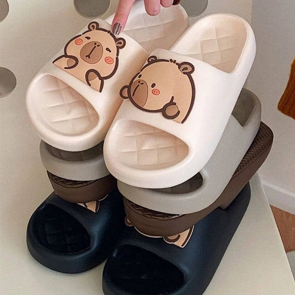 Chinelo Feminino de Capivara - Solado Grosso, Confortável para Praia e Casa
