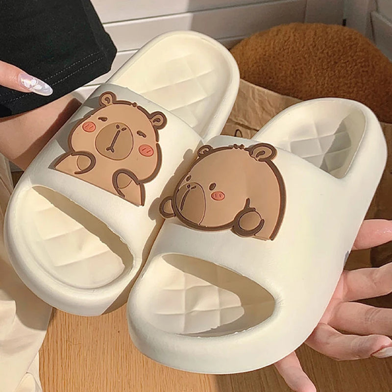 Chinelo Feminino de Capivara - Solado Grosso, Confortável para Praia e Casa