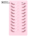 Cílios Postiços – Estilo Cat Eye, Natural, 5-10 Pares