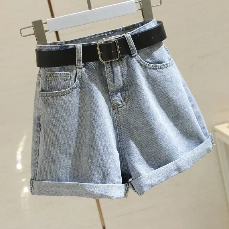 Short Jeans Cintura Alta Casual de Verão