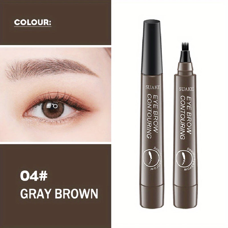 Caneta para Sobrancelha à Prova d'Água, Lápis Microblading, Maquiagem Natural para Sobrancelhas (5 Cores)