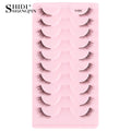 Cílios Postiços – Estilo Cat Eye, Natural, 5-10 Pares