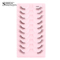 Cílios Postiços – Estilo Cat Eye, Natural, 5-10 Pares