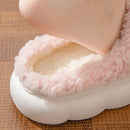 Pantufas Femininas de Pelúcia com Laço – Conforto e Maciez para o Inverno