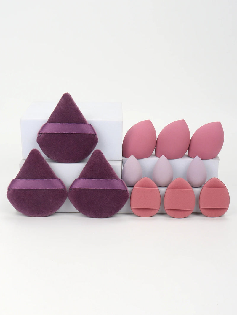 Kit de Esponjas de Maquiagem 12 Peças