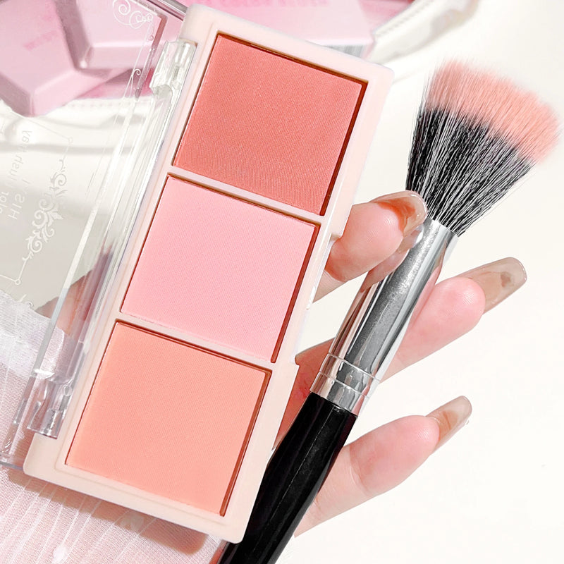 Blush Tricolor HISYI: Efeito Natural, Matte e de Longa Duração