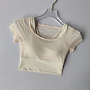 Conjunto Feminino de Treino Pilates e Yoga – Top Esportivo de Secagem Rápida, Respirável e Conforto Premium