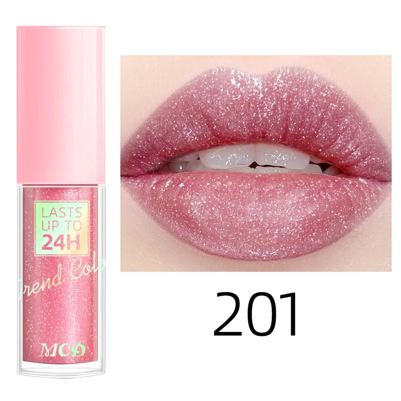 Gloss Labial Glitter 18 Cores - Longa Duração, à Prova d'Água, Hidratante e Multifuncional