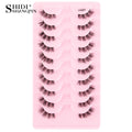 Cílios Postiços – Estilo Cat Eye, Natural, 5-10 Pares