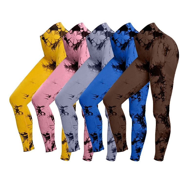 Legging Esportiva Tie-Dye Cintura Alta – Conforto e Estilo para Treinos