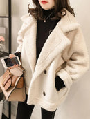 Sobretudo Feminino Elegante – Moda Coreana de Inverno com Estilo Street